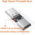 USB C to Micro USB Adapter, Type C Convert to Micro USB (Female) with Keychain Sync and Charging Cable for New MacBook, Samsung Galaxy Note 8, Google Pixel 2 XL and More (Pack of 6)(Male) - Image 4