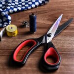 Premium Tailor Scissors Heavy Duty Multi Purpose Titanium Coating Forged Stainless Steel Sewing Fabric Leather Dressmaking Softgrip Shears Professional Crafting(24cm) - Image 6