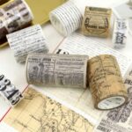 6 Rolls Washi Tape Journal Paper Tape Gothic Decoration Scrapbooking Sticker Label Masking Tapes - Image 6