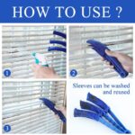 Window Blind Cleaner Duster Brush with 5 Microfiber Sleeves Blind Cleaner Tools for Window Blinds Air Conditioner Jalousie Dust - Image 3