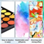 58 Pack Watercolor Paint Set, 48 Colors Watercolor Pan with 10 Paint Brushes for Beginners, Artists, Kids & Adults to Watercolor Paint, Bullet Journal, Calligraphy Practice - Image 3