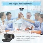Webcam HD 1080p Web Camera, USB PC Computer Webcam with Microphone, Laptop Desktop Full HD Camera Video Webcam 110 Degree Widescreen, Pro Streaming Webcam for Recording, Calling, Conferencing, Gaming - Image 3