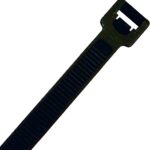 100 Pack Cable Ties, 100mm x 2.5mm Strong Nylon Zip Ties Wraps, Black - Image 7