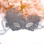 iMapo Women's Masquerade Party Masks, Sexy Lace Mardi Gras Mask for Lady Girls, Opera Halloween Dancing Evening Party Elegant Eye Mask Silver - Image 6