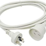 3m Power Extension Cord. 10A/240V/2400W Rated. RCM Approved. White.