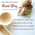 Rectangle Proofing Basket Set by Bread Story Banneton/Brotform Handmade Unbleached Natural Cane Bread Baking Kit with Cloth Liner + Free Bread Baking Ebook, Course Discount Coupon(30 x 14 cm) - Image 7