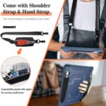 ProCase iPad 10.2 8th Gen 2020 / 7th Generation 2019 Rugged Case with Built in Screen Protector, Shockproof Case Heavy Duty Full Body Protective Case with Pencil Holder Kickstand Shoulder Strap Moroccoblue - Image 6