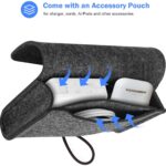 ProCase MacBook Air 13 Inch M1 A2337 A2179 A1932/MacBook Pro 13 Inch Laptop Sleeve 2016 2020, Felt Sleeve Case Cover for MacBook Air 13/ Pro 13/iPad Pro 12.9 with an Extra Accessory Organizer Black - Image 4