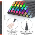 46 Pack Journal Planner Colored Pens, 40 Colors Fineliner Pens with 6 Different Stencils, Perfect Set for Journal Planner Note Calendar Coloring Office School Art Supplies - Image 3