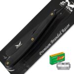 Professional Mens Barber Straight Edge Shaving Cut Throat Razor Shaver for Salon Slider Style 10 Double Sided Blades Set - Image 4