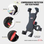 Bike Phone Mount Universal Bicycle/ Motorcycle Cell Phone Holder Smartphone Cradle Clamp 360° Rotatable for iPhone 7/7+/6/6+/6S/6S+/5S/5C, Samsung Galaxy S3/S4/S5/S6/S7/S8 Note 3/4/5,Nexus,HTC,LG & GPS Devices GPS Other Devices - Image 3