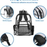 Clear Backpack for Women Girl, Waterproof Transparent Plastic Bag Festival Bag, for Concert Conventions Beach Gym School Work Clear - Image 3