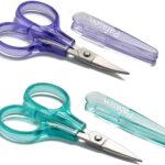 Sharpest and Precise Stainless Steel Curved & Straight Thread Cutting Scissors with Protective Cover Ideal for Embroidery, Quilting, Sewing & Any Crafting