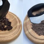 Mezzaluna Chopper with Cutting Board Set Rocker Knife Mincing Knife with Cover and Herb Board Round Wooden Curved Board - Image 5