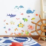 DS 8009 Sea Adventure Kids Wall Stickers Wall Decals Peel and Stick Removable Wall Stickers for Kids Nursery Bedroom Living Room(Small) - Image 2