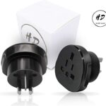SAA Certified UK/US/JP/CA to AU/NZ adapter plug, Travel Adapter UK/US Plug Convert to 3 Pin Australian/New Zealand, International power adapters, Adapter Plug Socket Plug with Insulated Pins, (1 piece, black)(1 Piece) - Image 2