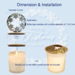 UCIN Candle Toppers Jar Candle Accessories Shades Sleeves for Jar Candles, Prefect Candle Lover, Thanksgiving, Christmas(Sliver Snow) - Image 5