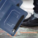 ProCase iPad 10.2 8th Gen 2020 / 7th Generation 2019 Rugged Case with Built in Screen Protector, Shockproof Case Heavy Duty Full Body Protective Case with Pencil Holder Kickstand Shoulder Strap Moroccoblue - Image 3