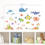 DS 8009 Sea Adventure Kids Wall Stickers Wall Decals Peel and Stick Removable Wall Stickers for Kids Nursery Bedroom Living Room(Small) - Image 3