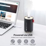 Mini Humidifier, 280ml Small Desk Humidifier, USB Personal humidifiers with 2 Mist Modes, Whisper Quiet, Shut Off for Bedroom, Plants, Baby Room, Office and Car(Black) - Image 6