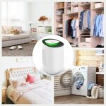 Dehumidifier,Quiet and Portable Dehumidifier Electric 600ml for Small Rooms Bathroom, Bedroom, Wardrobe Room, Closet, Crawl Space, White - Image 5