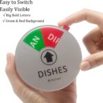 Dishwasher Magnet Clean Dirty Sign Indicator, Works on All Dishwashers, Non Scratch Strong Magnetic Backing, Dirty or Clean Sign Stays in Place, 4 Inch Diameter, Silver - Image 3