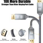 Displayport Cable 2M,displayport Display Port Cable high Speed dp 1.2 Cord,4K 60Hz,1440p 144Hz - Image 4