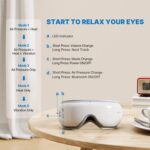 Eye Massager with Heat, Mothers Day Mom Women, Air Compression Wireless Music Rechargeable Eye Therapy Massager for Relieve Eye Strain Dark Circles Eye Bags Dry Eye Improve Sleep - Image 5