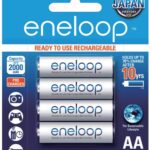 AA Ready to Use Ni MH Rechargeable Eneloop Batteries, 4 Pack(BK-3MCCE/4BA)