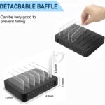 QC 3.0 Charging Station,60W 12A 6 Port Docking Stations & Desk Organizer with Quick Charge 3.0 & 5 Port USB Charger & Removable Watch Holder fit Multiple Devices iPhone/Iwatch/Tablet/Samsung Galaxy/LG and More - Image 2