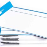 Magnetic Notes or Magnetic Sticky Notes Set of 16 Cards Reusable, Washable, Magnetic, Stackable, 12, and Durable(Blue)