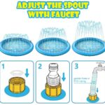 Splash Pad Water Sprinkler Mat for Kids, 68'' 3 in 1 Summer Wading Pool Outdoor Play Mat, Inflatable Water Kiddie Pool Toys for Kids, Boys, and Girls Playing & Learning(Upgraded 2020 Version) - Image 5