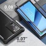 Ares Designed for Samsung Galaxy Note 20 Ultra Case, Dual Layer Rugged Clear Case Without Screen Protector(Black) - Image 5
