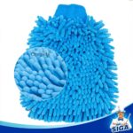 Microfiber Car Wash Mitt, Pack of 2, Blue & Yellow - Image 3
