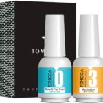 Top & Base Coat and Activator Set Special for Nail Powder Dip System Polish, Super Fast Drying without UV LED, Shine Finish and Long Lasting(2 x 15ml)