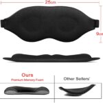 Sleep Mask, Eye Mask, [BONUS Ear Plug] Soft Skin Friendly Pure Natural Memory Foam Padded Shade Cover Sleeping Eye Mask, Sleeping Aid, Blindfold, Blocks Light, Adjustable Strap[2 PACK] - Image 6