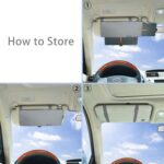 Car Visor Sunshade, Car Visor Anti Glare Sunshade Extender for Front Seat Driver and Passenger Grey - Image 3