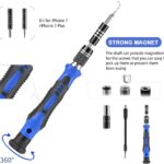 Precision Screwdriver Set, 60 in 1 with 56 Bits Magnetic Screwdriver Kit, Stainless Steel Professional Repair Tools Kit for Phone, Laptop, PC, Camera, Game Console, Glasses, and More Blue - Image 5