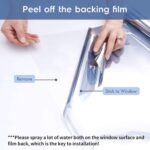 One Way Window Film Anti UV Static Cling Window Film Removable Decorative Heat Control Privacy Glass Tint for Home and Office Windows（44.5 x 200 Centimeters，Sliver） - Image 6