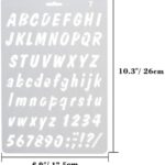 Pack of 4 Plastic Alphabet Letter Number Drawing Painting Stencils Scale Template Sets for Bullet Journal Stencil Planner/Scrapbook/DIY Painting Craft Projects - Image 2
