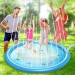 Splash Pad Water Sprinkler Mat for Kids, 68'' 3 in 1 Summer Wading Pool Outdoor Play Mat, Inflatable Water Kiddie Pool Toys for Kids, Boys, and Girls Playing & Learning(Upgraded 2020 Version) - Image 6
