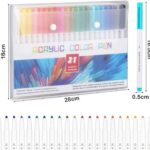 Acrylic Paint Pens Set of 21 Colors,Paint Markers Kit Art Crafting Supplies for Rocks Painting,Ceramic,Glass,Wood,Fabric,Canvas,Mugs,DIY Craft Making Supplies, Scrapbooking Craft,Card Making. - Image 7