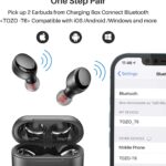 T6 True Wireless Earbuds Bluetooth Headphones Touch Control with Wireless Charging Case IPX8 Waterproof TWS Stereo Earphones in Ear Built in Mic Headset Premium Deep Bass for Sport Black - Image 4
