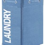 Collapsible Laundry Hamper with Wheels, Waterproof Large Rolling Clothes Hamper Basket for Dirty Clothes Storage Bin