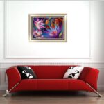 5D DIY Diamond Painting, Embroidery Painting Wall Sticker for Wall Decor Full Drill Lotus 12 x 16inch - Image 3