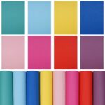 8 Pieces 8x12 Inch Bright Color Grain Texture Faux Leather Sheets Including 8 Color Leather Sheets for Leather Bows and Earrings Making LiZhiWen 8PcsA4Bright - Image 2