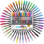 48 Packs Colour Gel Ink Pens Set Glitter Metallic Gel Pens Art Markers for Adult Coloring Books Pastel Gel Pen Set Draw and Write 1.0mm Tip 12 Metallic 12 Glitter 12 Neon 12 Pastel