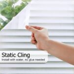 Privacy Window Film 44.5*200CM Non Adhesive Frosted Glass Film for Bathroom, Static Cling Removable Window Sticker for Home Security, Anti UV Opaque Window Covering, Blinds Pattern, 17.5 x 78.7 inches - Image 7