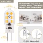 G4 LED Light Bulb Bi Pin Base 1.5Watt 15 20W Halogen Bulb Equivalent 12 Volt Warm White 3000K 180 Lumen Non dimmable Pack of 10 - Image 2