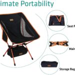 YIZI GO Portable Camping Chair Compact Ultralight Folding Backpacking Chairs in a Carry Bag, Heavy Duty 300 lb Capacity, for Hiker, Camp, Beach, Outdoor … - Image 5